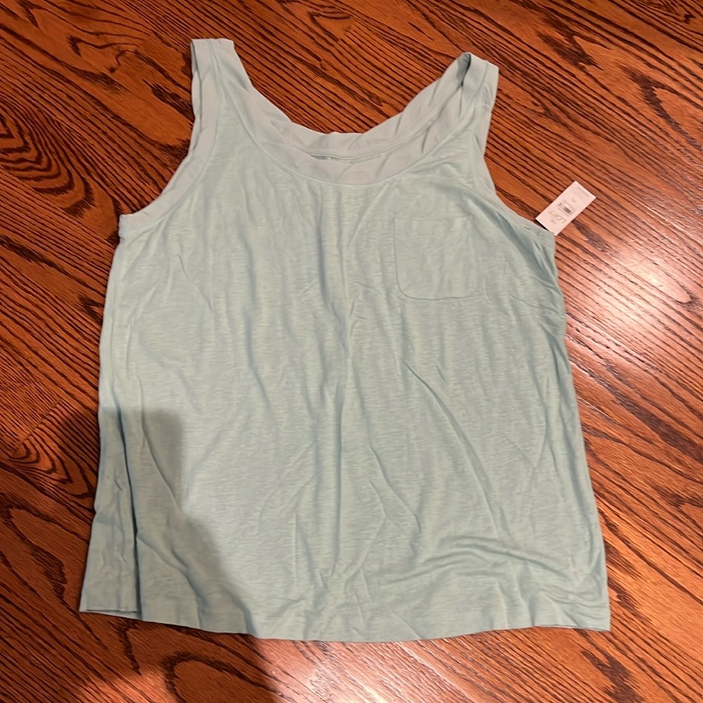 NWT LOFT Mint Green Linen Tank